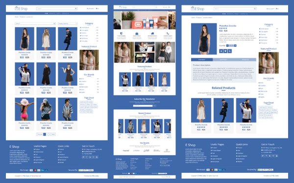 EShop – Bootstrap ელექტრონული კომერციის შაბლონი